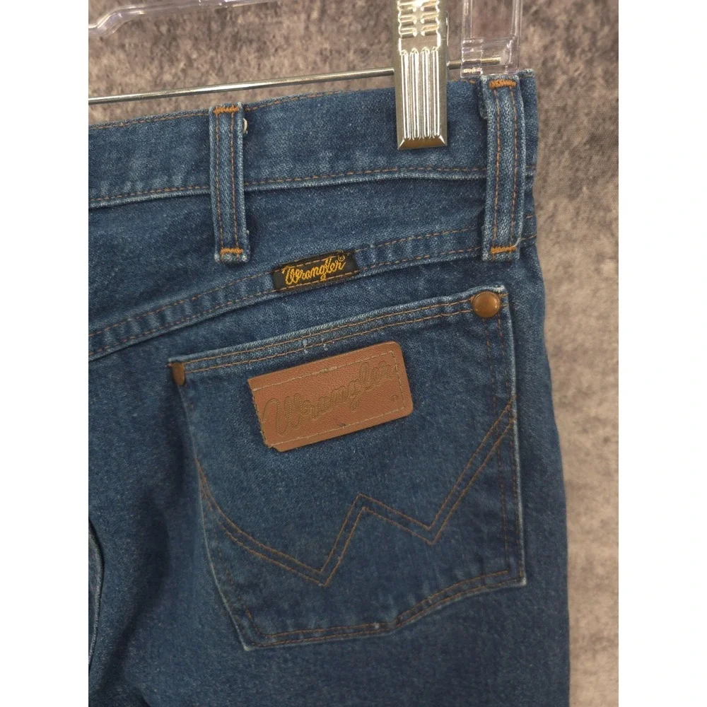 Wrangler Jeans Mens 28 X 33 Blue Cowboy Cut‎ Rodeo Western Rancher Vtg USA